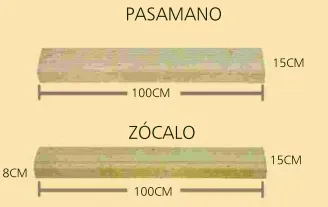 PASAMANO Y ZÓCALO PIEDRA NATURAL