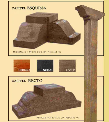 CAPITELES IMITACIÓN MADERA (RECTO Y ESQUINA)