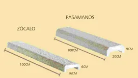 PASAMANOS Y ZÓCALO RÚSTICO