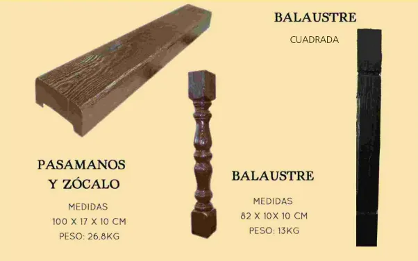 BALAUSTRE CUADRADA MADERA